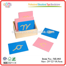 Montessori Sandpaper Letters,Lower Case Cursive,with Box